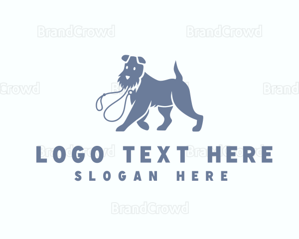 Schnauzer Dog Leash Logo