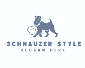 Schnauzer Dog Leash logo design