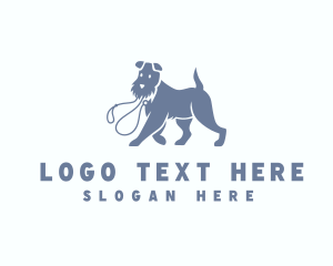 Pet Care - Schnauzer Dog Leash logo design