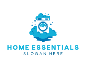 Household - Washing Machine Bubbles Cleaner logo design