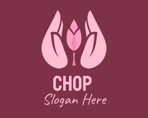 Pink Hand Tulip  Logo