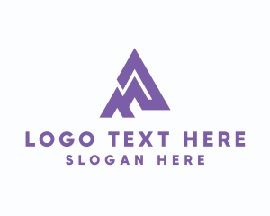 Futuristic - Digital Tech Letter A logo design