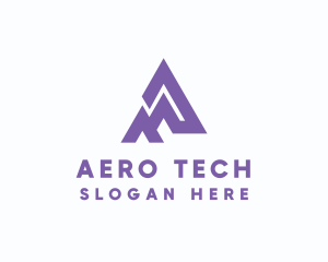 Digital Tech Letter A logo design