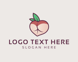 Bum - Peach Adult Lingerie logo design