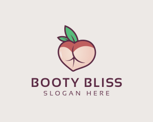 Butt - Peach Adult Lingerie logo design