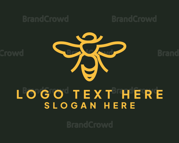 Yellow Honey Bumblebee Logo