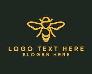 Wild Insect - Yellow Honey Bumblebee logo design