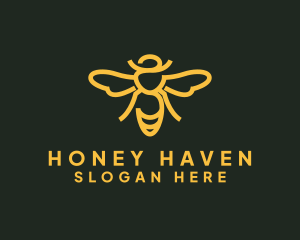 Beekeeping - Yellow Honey Bumblebee logo design