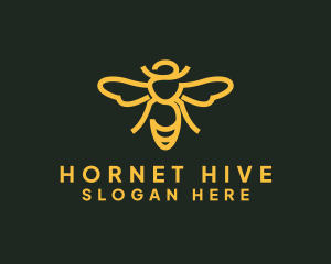 Yellow Honey Bumblebee logo design