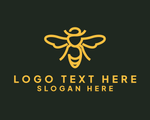 Honey - Yellow Honey Bumblebee logo design