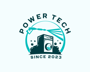 Laundry - Washing Machine Power Washer logo design