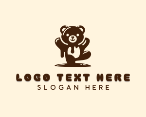 Nougat - Teddy Bear Chocolate logo design