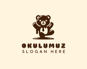 Nougat - Teddy Bear Chocolate logo design