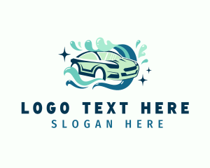 Washing - Clean Vehicle Car Wash logo design