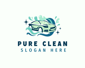 Clean Vehicle Car Wash logo design