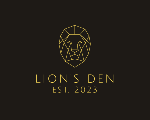 Geometric Lion Head logo design