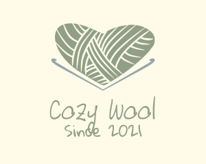 Wool - Cotton Wool Heart logo design