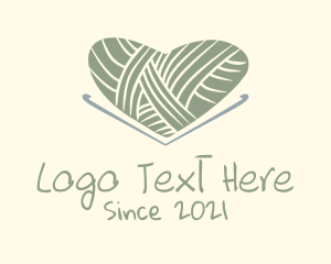 Knitter - Cotton Wool Heart logo design