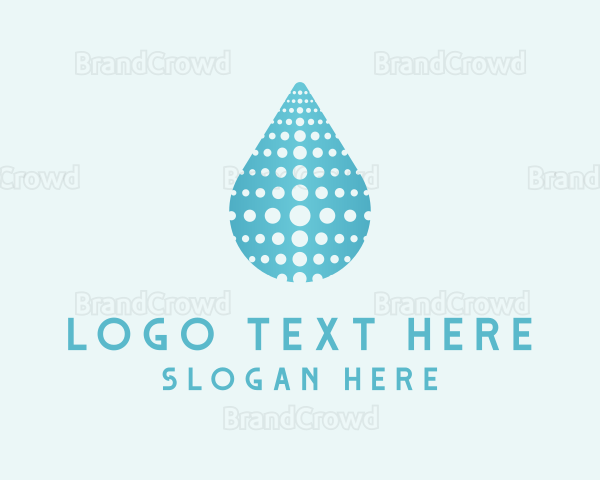 Water Droplet Aqua Logo