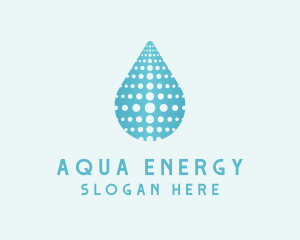 Water Droplet Aqua logo design