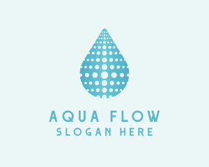 Water Droplet Aqua logo design