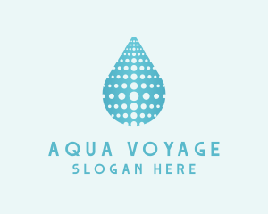 Water Droplet Aqua logo design