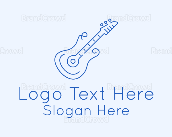 Electric Guitar Outline Logo