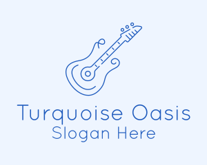 Electric Guitar Outline  logo design