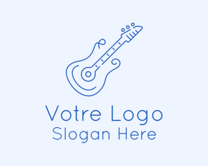 Electric Guitar Outline  logo design