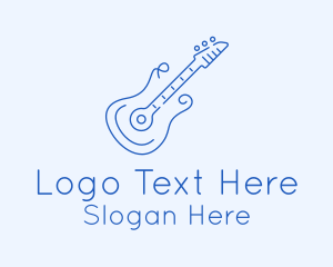 Electric Guitar Outline  Logo