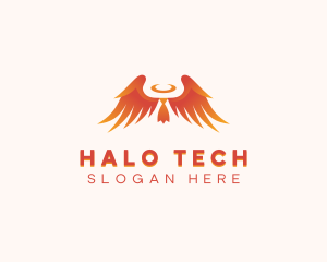 Halo Archangel Wings logo design