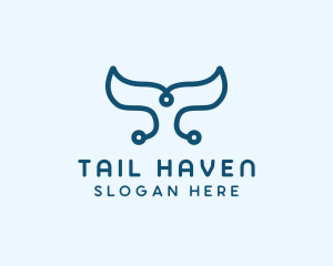 Tail - Simple Digital Tail logo design