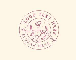 Artisanal - Cherry Blossom Flower logo design