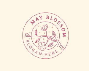 Cherry Blossom Flower logo design