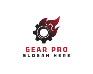 Gear - Mechanic Gear Fire logo design