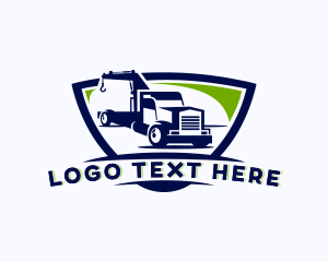 Trucking - Haulage Truck Driver logo design