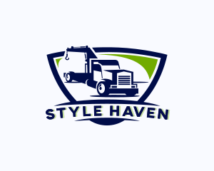 Trailer - Haulage Truck Driver logo design