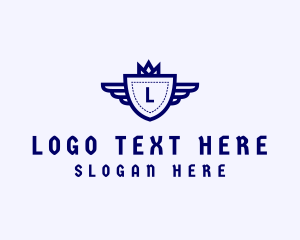 Crown - Crown Shield Wings logo design