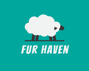 Fur - Fun Wool Sheep logo design