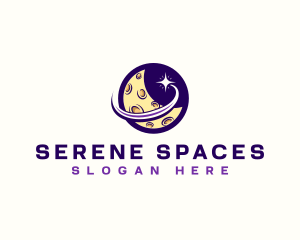 Moon Space Star  logo design