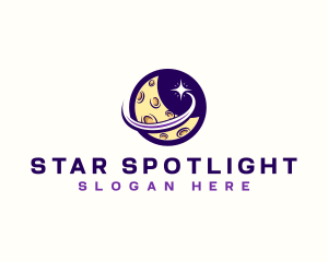 Moon Space Star  logo design