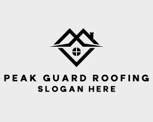 Residential Home Roofing  logo design