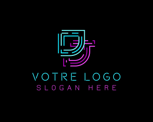Edm - Neon DJ Studio logo design