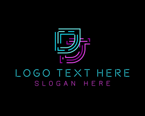 Producer - Neon DJ Studio logo design