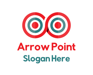 Archery - Red Infinity Target logo design