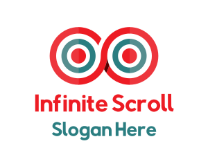 Red Infinity Target logo design