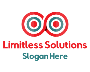Unlimited - Red Infinity Target logo design