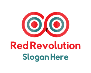 Red Infinity Target logo design