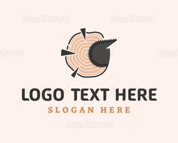 Log Timber Chainsaw Logo