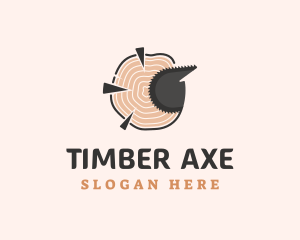 Log Timber Chainsaw logo design